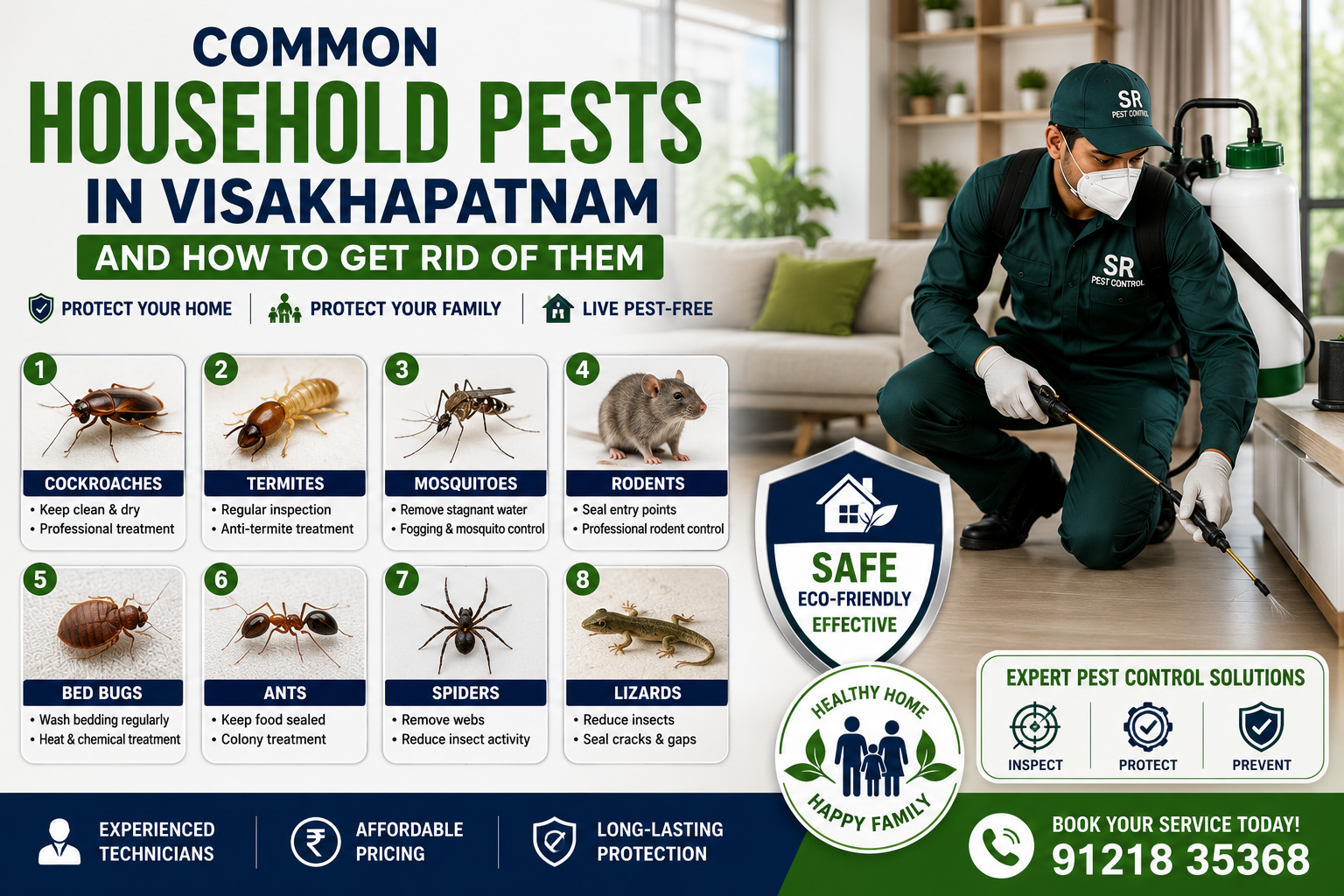 Common Household Pests in Visakhapatnam