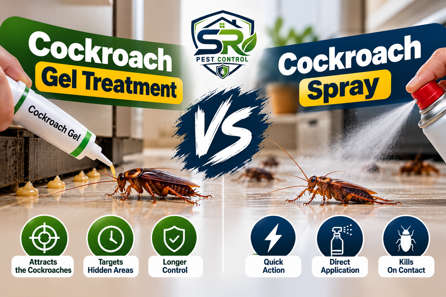 Cockroach Gel Treatment vs Spray